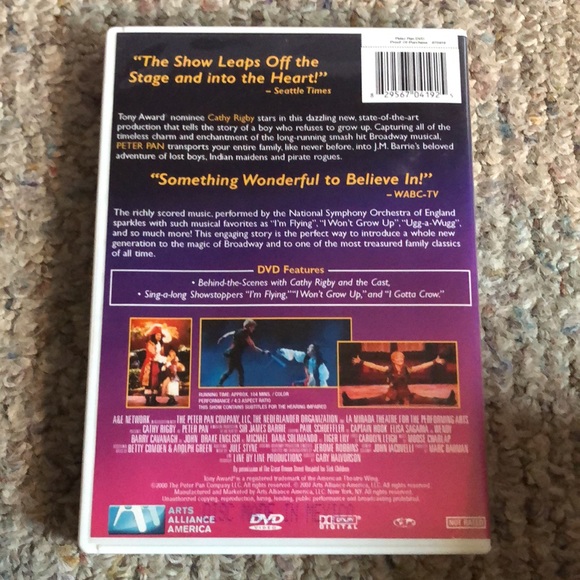 ✨HP✨3 for $10 Cathy Rigby is Peter Pan DVD - Picture 2 of 2